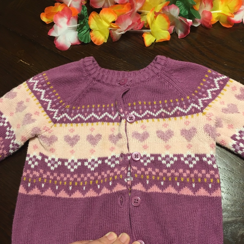 Purple Hearts Sweater